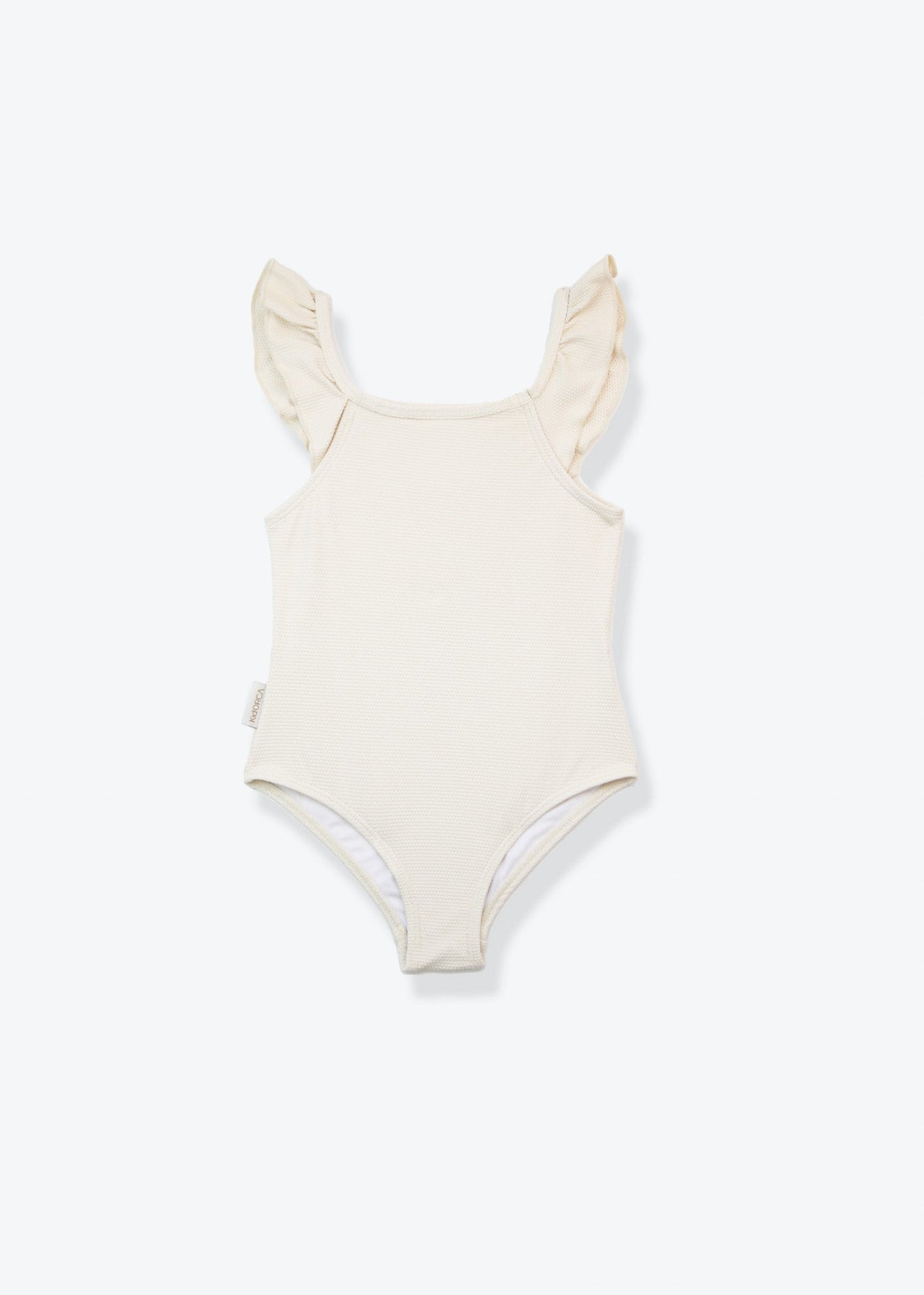 Girls UPF50+ Ruffle Swimsuit – Almond