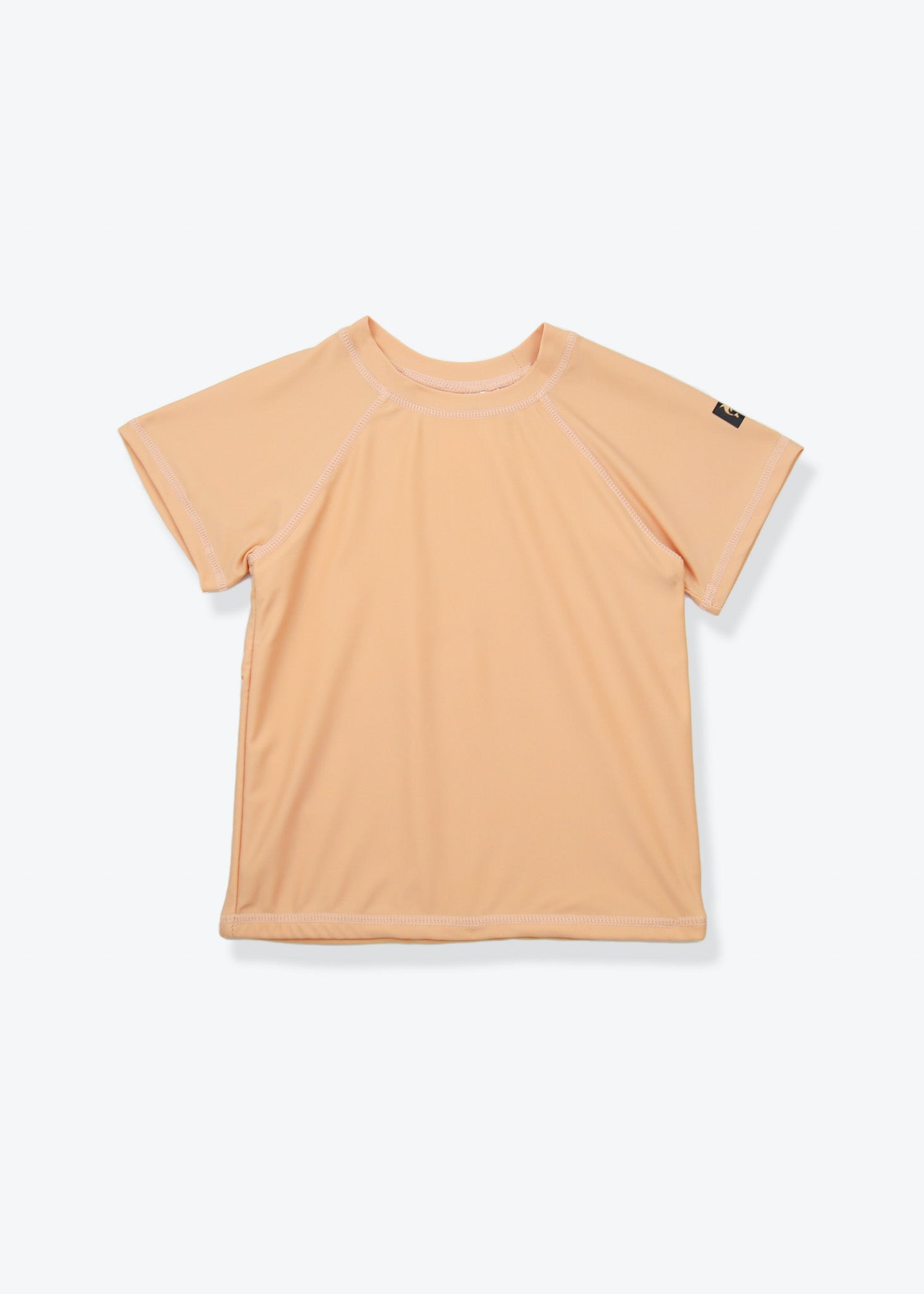 Kids short sleeve rashguard Desert Sand – front view