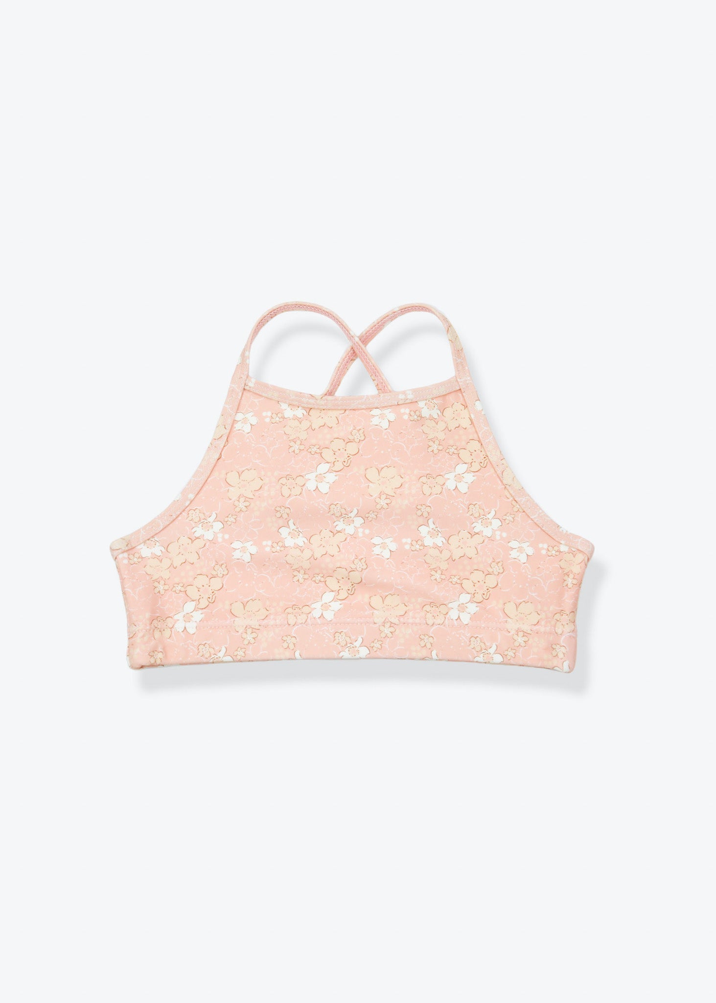 Girls swim top Evangelina Tuscany print – front view