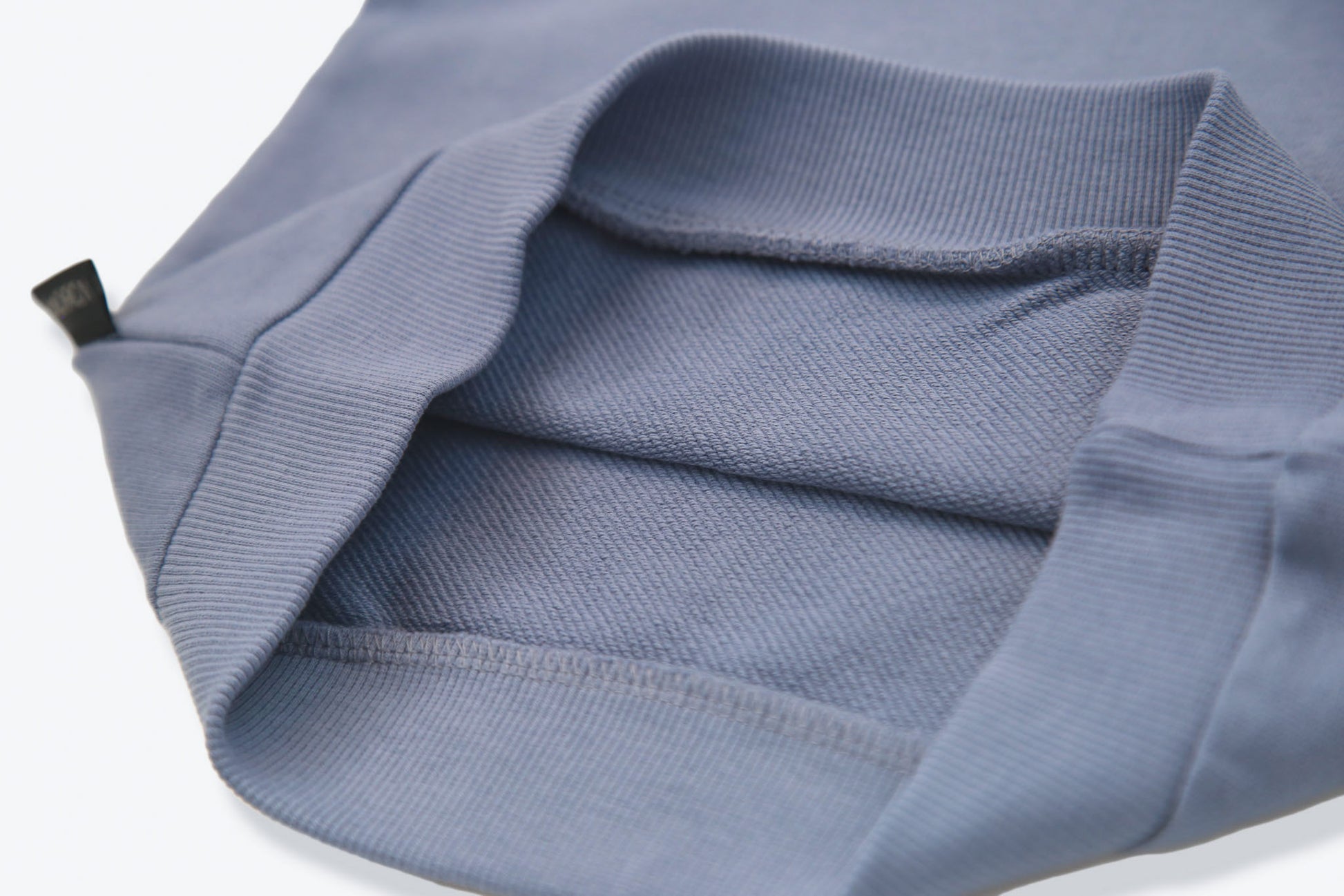 Rib cuff and side pocket detail on flint french terry kids sweatpants