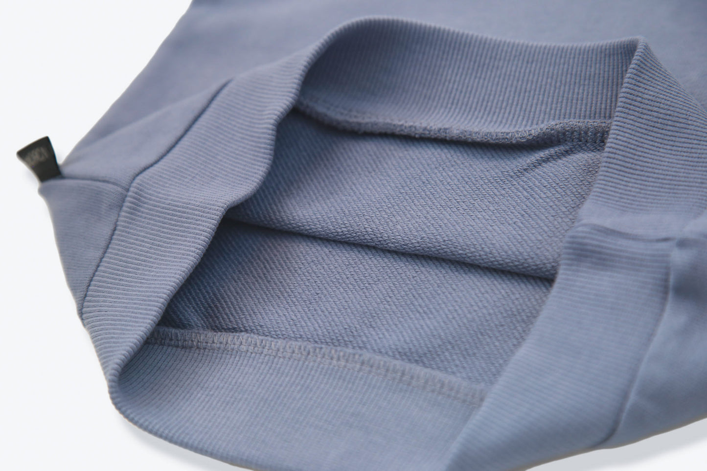 Rib cuff and side pocket detail on flint french terry kids sweatpants