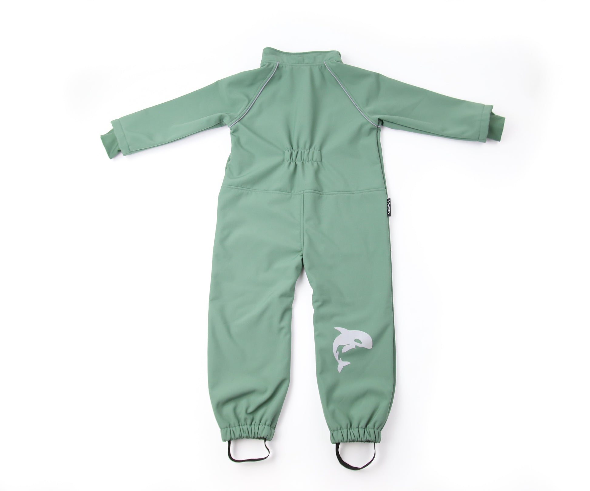 Kids olive play suit – back view