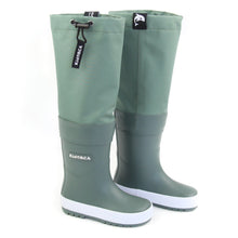 Load image into Gallery viewer, KidORCA Kids Rain Boots with Above Knee Waders _ Olive
