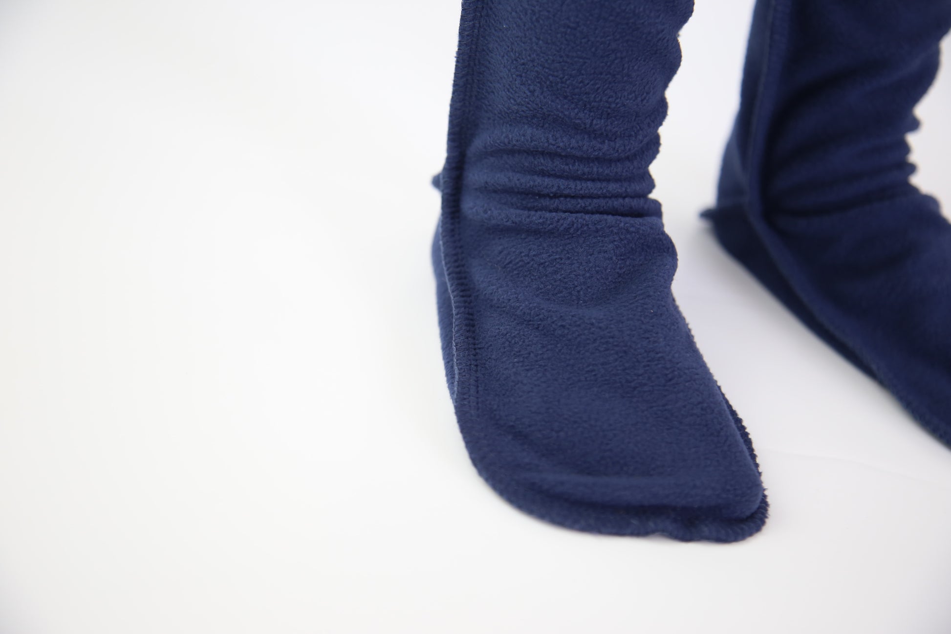 Child wearing soft fleece socks – cozy indoor feel