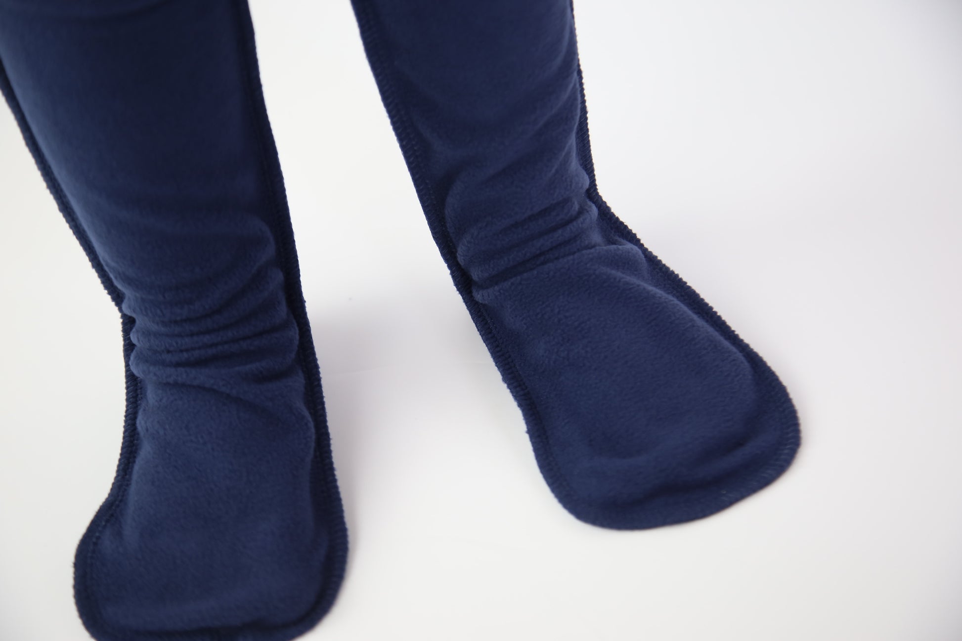 Child wearing soft fleece socks – cozy indoor feel