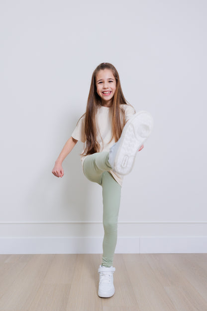 Kids Leggings – Organic Cotton  – Sage