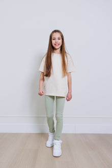 Kids Leggings – Organic Cotton  – Sage