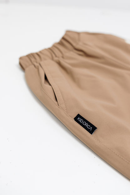 Kids Rain Pants - TOFINO Waterproof Breathable Technical - Portabella / Cherry