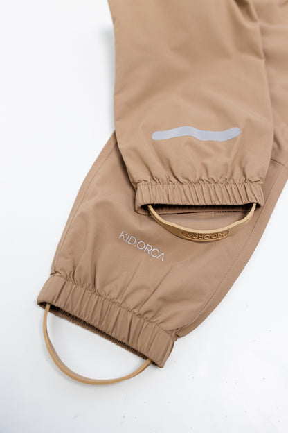 Kids Rain Pants - TOFINO Waterproof Breathable Technical - Portabella / Cherry