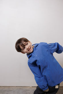 Kids Rain Jacket - TOFINO Waterproof Packable Technical -  Dutch Blue