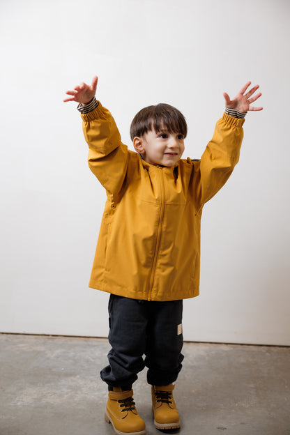 Kids Waterproof Jacket - TOFINO Packable Technical - Spring/Summer - Spruce Yellow