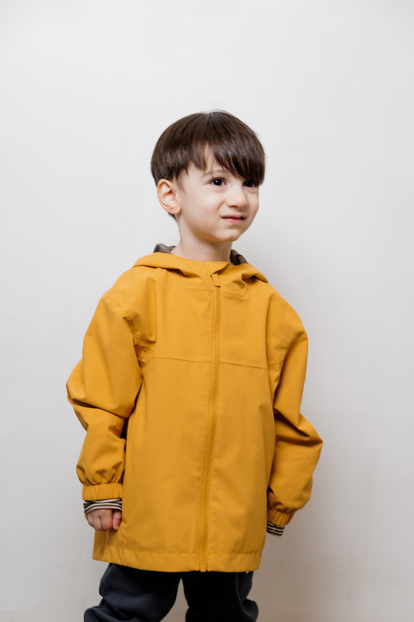 Kids Waterproof Jacket - TOFINO Packable Technical - Spring/Summer - Spruce Yellow