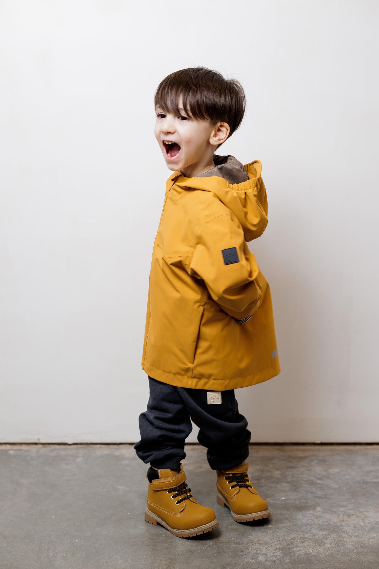 Kids Waterproof Jacket - TOFINO Packable Technical - Spring/Summer - Spruce Yellow