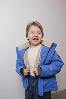 Kids Winter Jacket - Cypress Waterproof Fleece Padded - Dutch Blue