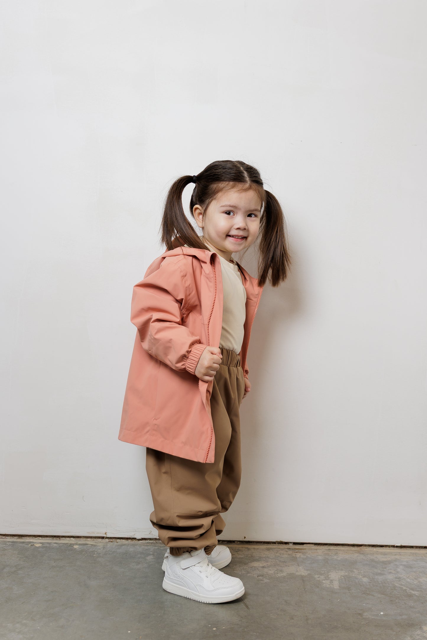 Kids Rain Pants - TOFINO Waterproof Breathable Technical - Portabella / Cherry