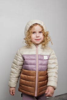Kids Puffer Jacket - Porteau Reversible Waterproof - Fall/Winter - Dusty Rose