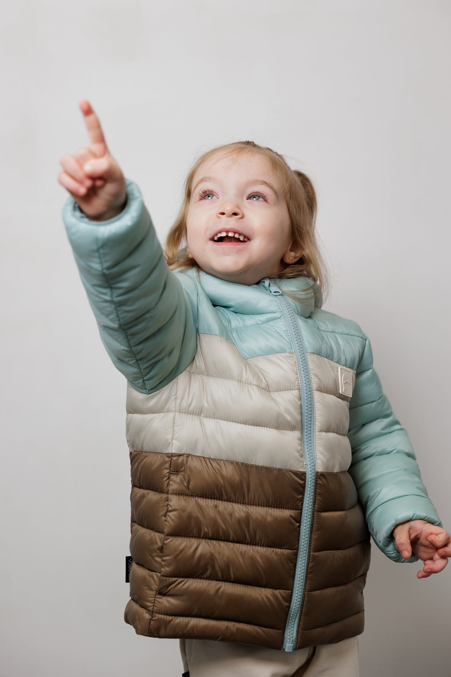 Kids Puffer Jacket - Porteau Reversible Waterproof - Fall/Winter - Blue Haze