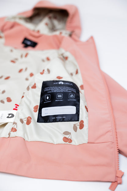Kids Waterproof Jacket - TOFINO Packable Technical - Spring/Summer - Cameo / Cherry