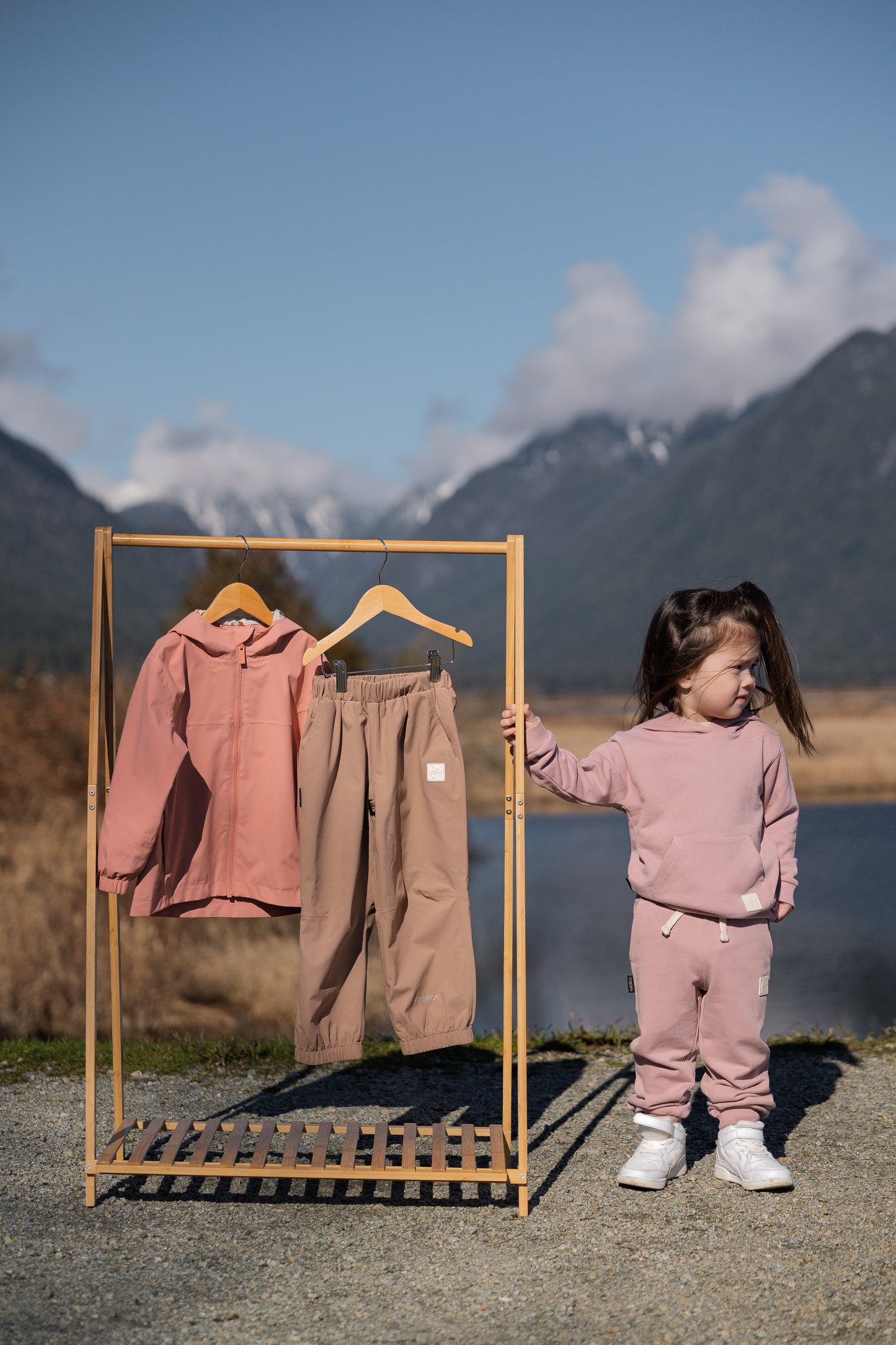 Kids Rain Pants - TOFINO Waterproof Breathable Technical - Portabella / Cherry