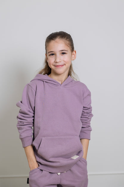 Kids Hoodie - Organic Brushed Terry Cotton – Elderberry