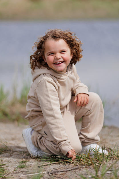 Kids Hoodie - Organic Brushed Terry Cotton – Wheat