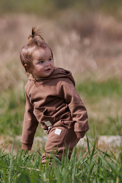 Kids Hoodie - Organic Brushed Terry Cotton – Mocha