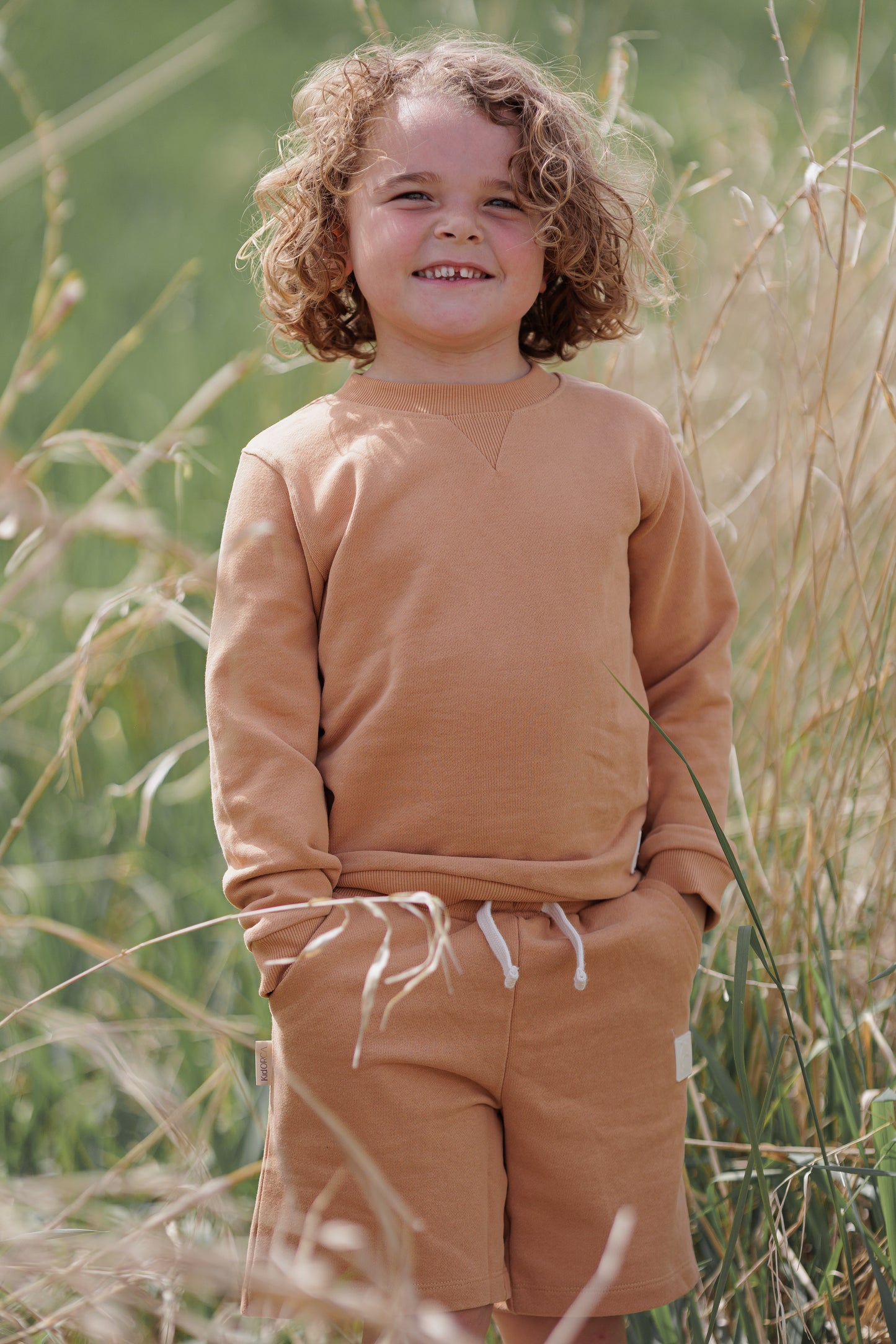 Kids Sweatshirt- Organic French Terry Cotton – Sandstorm
