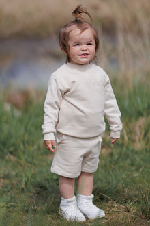 Kids Sweatshirt- Organic French Terry Cotton – Oat