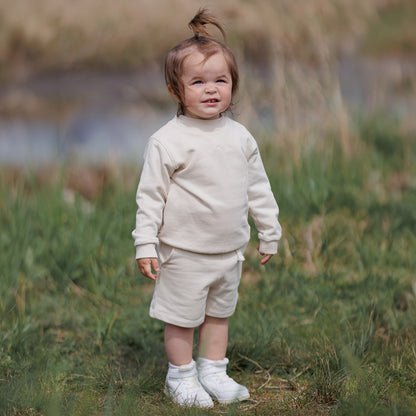 Kids Sweatshirt- Organic French Terry Cotton – Oat