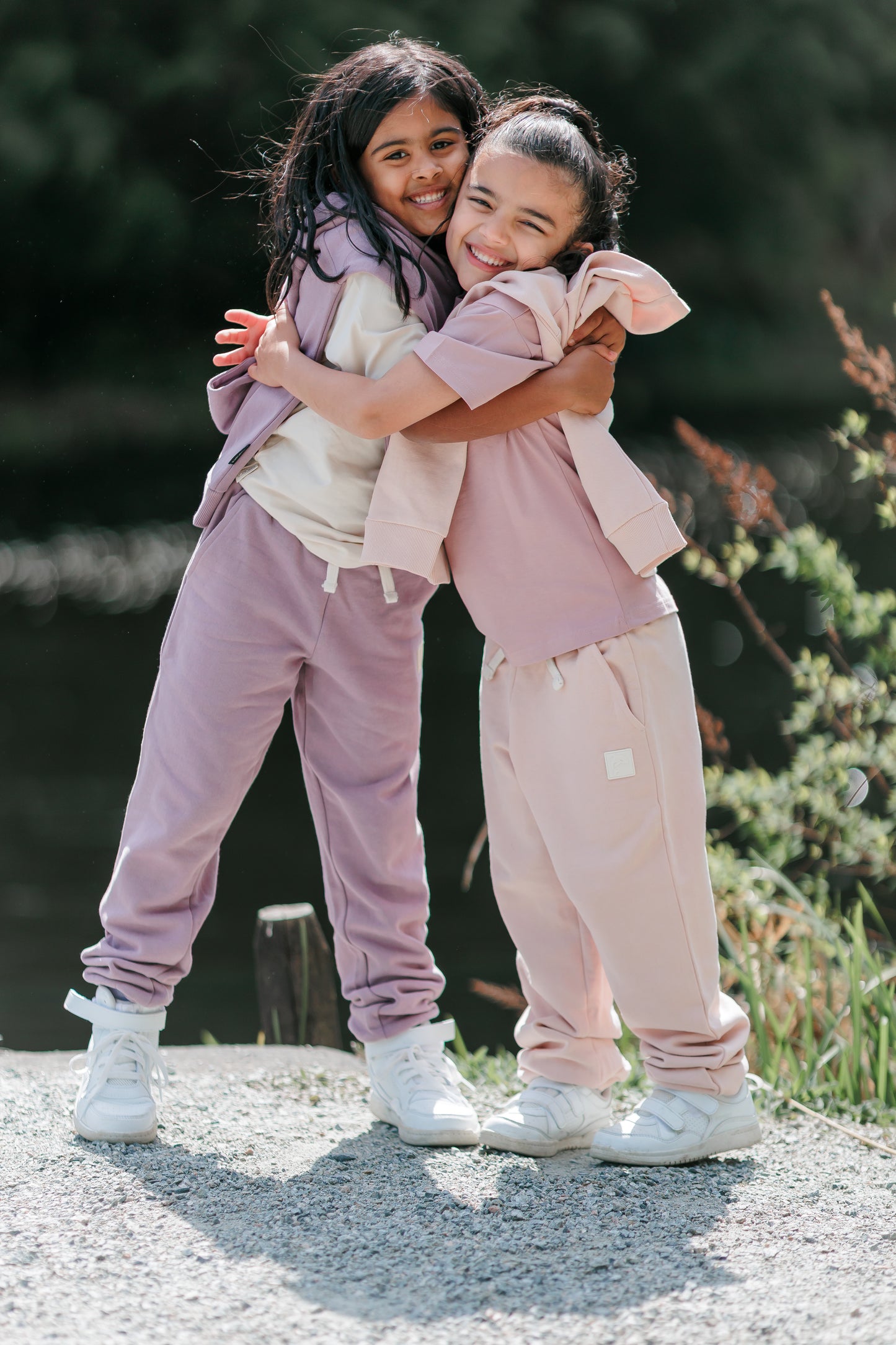 Kids Sweatpants -  Organic French Terry Cotton  – Pale Rose