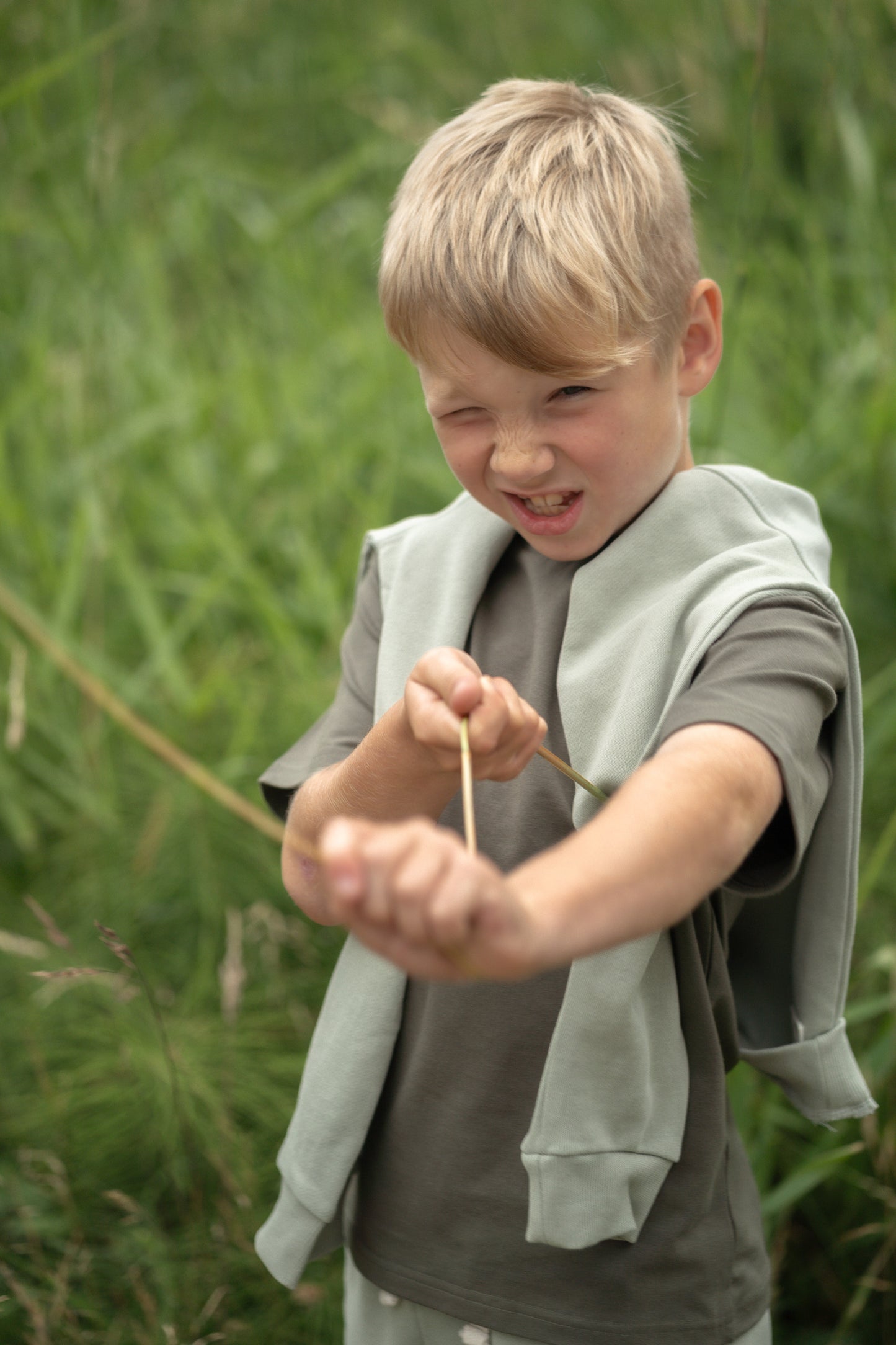 Kids T-Shirt- Organic Cotton – Dusty Olive