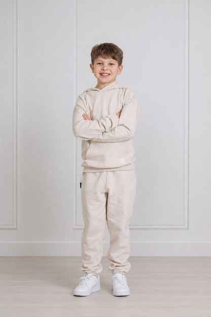 Kids Sweatpants - Organic French Terry Cotton  – Oat