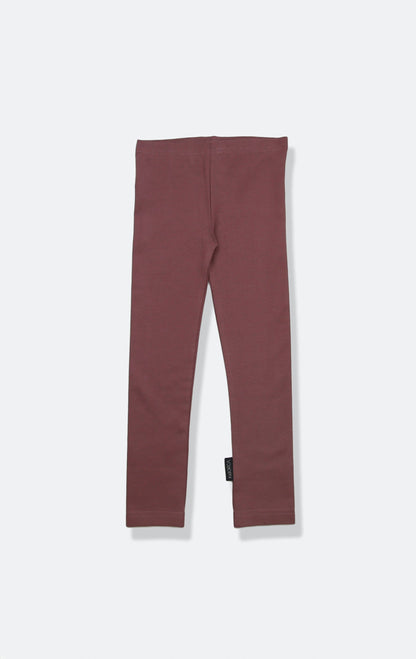 Kids Leggings – Organic Cotton  – Deep Mauve