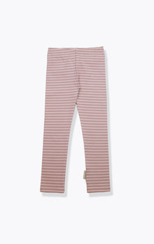 Kids Leggings – Organic Cotton  – Stripe/Mauve