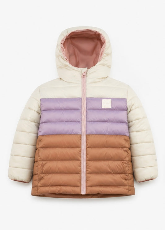 Kids Puffer Jacket - Porteau Reversible Waterproof - Fall/Winter - Dusty Rose