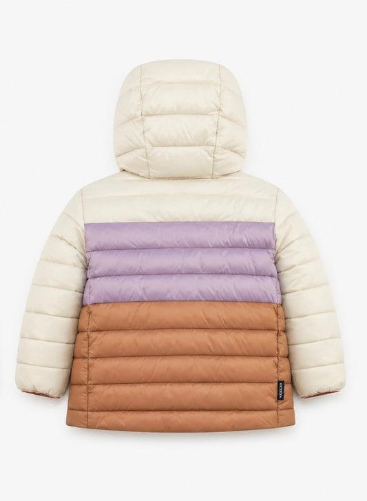 Kids Puffer Jacket - Porteau Reversible Waterproof - Fall/Winter - Dusty Rose