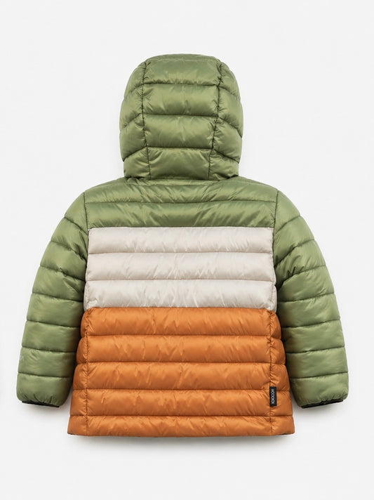 Kids Puffer Jacket - Porteau Reversible Waterproof - Fall/Winter - Dusty Olive