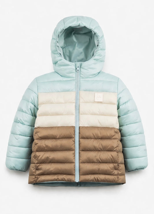 Kids Puffer Jacket - Porteau Reversible Waterproof - Fall/Winter - Blue Haze