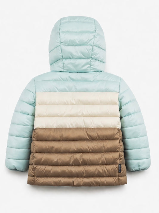 Kids Puffer Jacket - Porteau Reversible Waterproof - Fall/Winter - Blue Haze