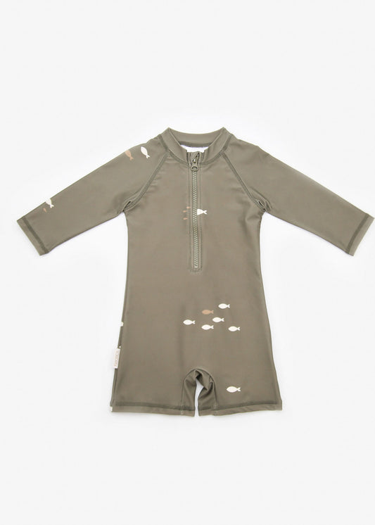 Baby swim jumpsuit Trout Kalamata – front view