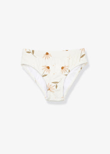 Girls swim bottom Viola coconut print – front view