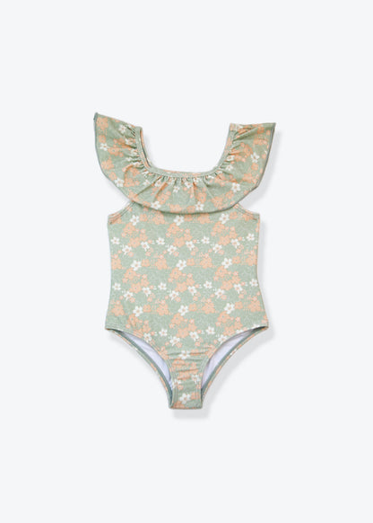 Ruffle Swimsuit _ Evangelina / Sage