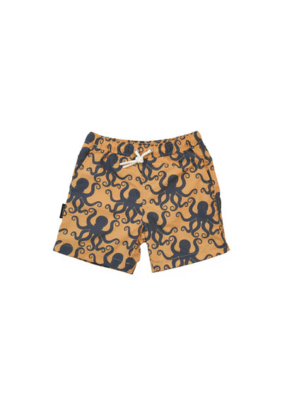 Boys Swim Trunks – Octopus / Desert Sand