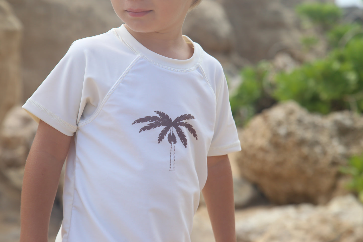 Short Sleeve Rashguard _ Palm Tree