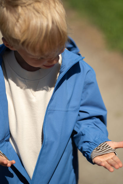 Kids Waterproof Jacket - TOFINO Packable Technical - Spring/Summer - Dutch Blue