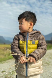 Kids Puffer Jacket - Porteau Reversible Waterproof - Fall/Winter - Ombre Blue