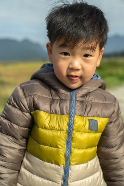 Kids Puffer Jacket - Porteau Reversible Waterproof - Fall/Winter - Ombre Blue