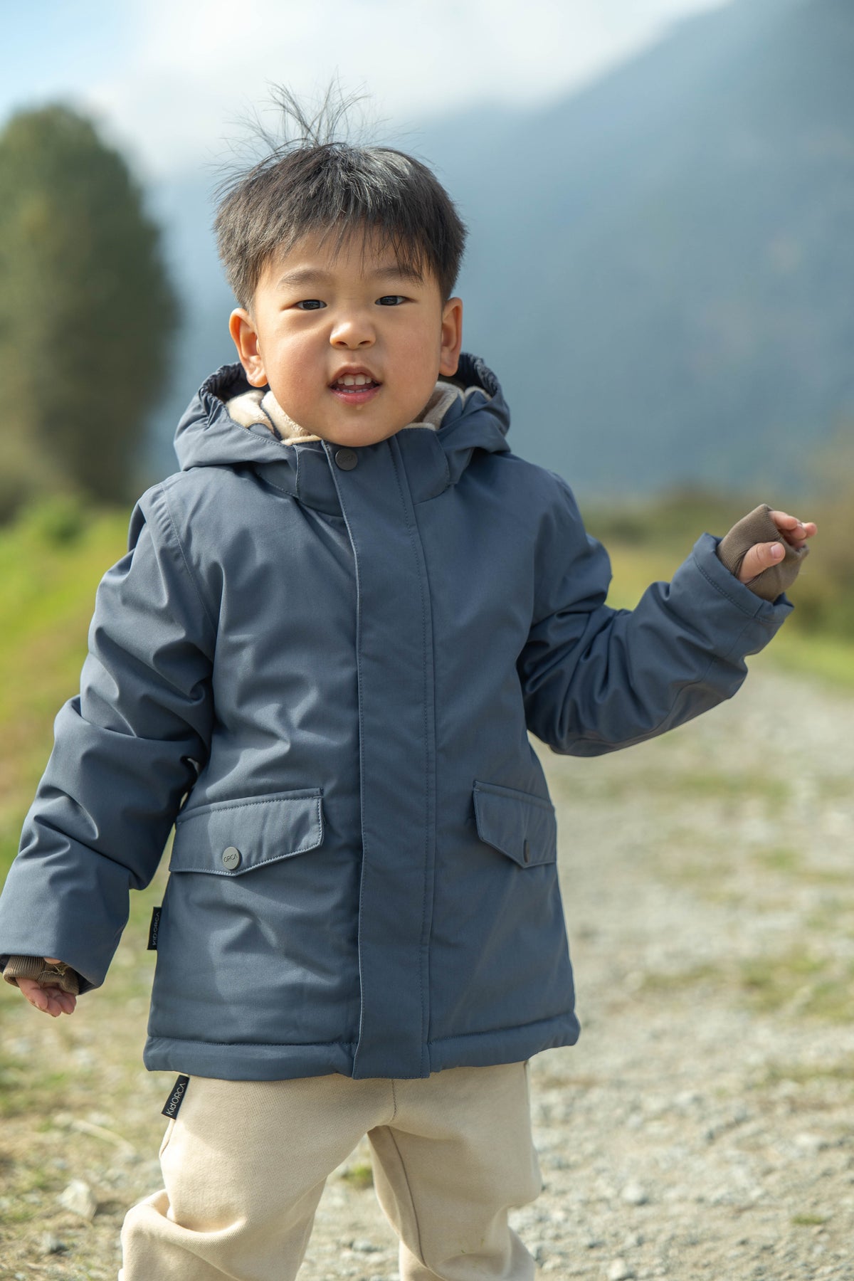Kids Winter Jacket - Cypress Waterproof Fleece Padded - Ombre Blue