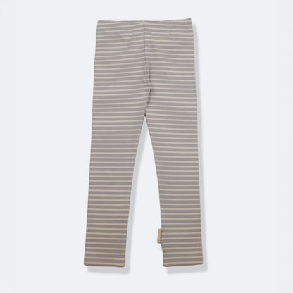 Kids Leggings – Organic Cotton - Stripe/Dove