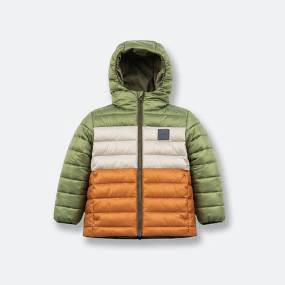 Kids Puffer Jacket - Porteau Reversible Waterproof - Fall/Winter - Dusty Olive